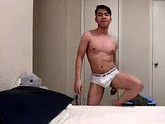 sexy Pinoy does an softcore dance on his bed