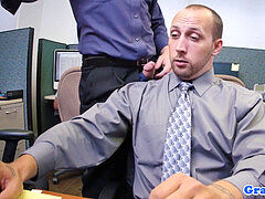 Office employee rectal screwed before money-shot