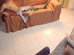 Men in underwear, getting off, arab