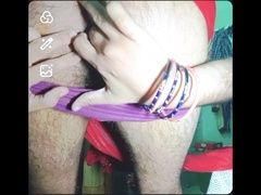 Horny Indian gay crossdresser in a seductive crimson saree explores intense anal pleasure!