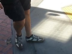 Daddy with big bulge in public