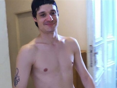 Czech hottie with dark hair enjoys a large load