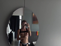 Nasty man blows a load on the balcony.