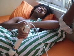 Spanking my ass with a paddle