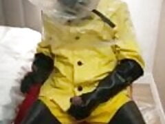 yellow rain gear and breath control