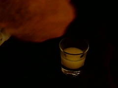 I test if a shotglass full of cum will cure a hangover...