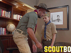 ScoutBoys - mature stepdad pounds Austin in front of his buddy