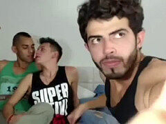 trio insane Boys on webcam