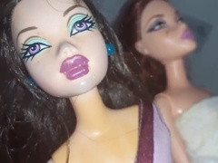 Beautiful man, fucking doll, threesome kissing