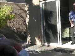 Two daddies treat this young hunk to a massage and fuck