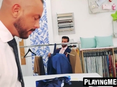 PlayingMen.com - Master Peter plunges Javi Gray's beefy elastic backside