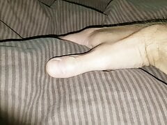 Wake up my straight BFF after party to secretly give his little dick a nut relaxing handjob into nice creamy orgasm
