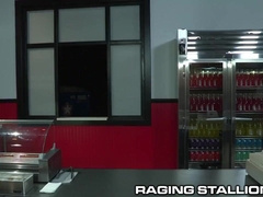 RagingStallion Humungous Phat Meat Fucky-fucky at the Diner!