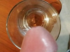 Cum in glass