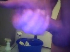 Cumming hard in a public toilet