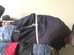 Footwear, video, blindfold