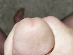 Morning Cum with my Trans wifes silicon titty