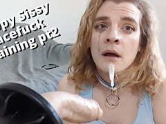 Sloppy Sissy Spit Fetish Face Fuck Deepthroat Training Pt 2 Get ready - this slut tied their hair back and is about to suck you dry!