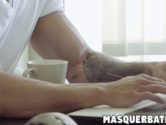 Homosexual demigod Angelo Godshack working out and wanking