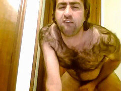 hot hirsute spanish guy showcasing and tugging off