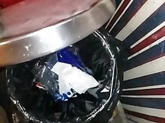 Powerful Horny CUMSHOT Dump in Bin