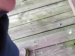 Pissing outside