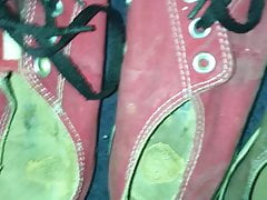 Fucking my converse! Big load