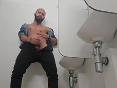 Tugging off in the douche