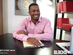 BlacksOnBoys - AMPLE DICKED LAWYER Barebacks His Tattooed Teddy Buddy