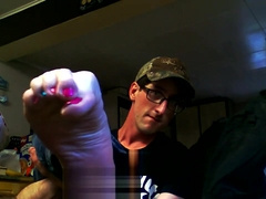 Slender SolesTalking While teasing WITH Pink Polish LONG TOES Size 7.5 Feet