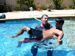 Pool side sex with the guy who cleans the pool