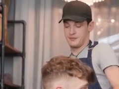 Christiano Law And Jake Preston In Christiano And In The Barbershop - Men