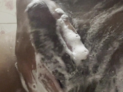 Desi Indian Ginormous black giant Trouser Snake bathing jerking