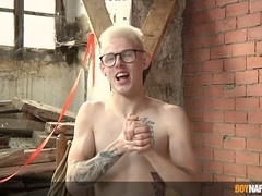 European studs Alex Faux, Sebastian Kane, and Casper Ellis getting their dicks out for some hot cumshots