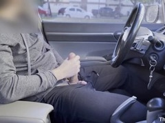 Honestly public street jerk with big cumshot