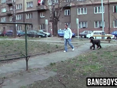 Hung twink barebacks boyfriends asshole in kitchen