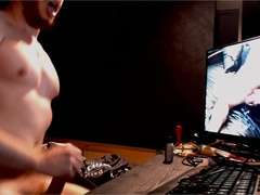 Gooner eyeing pornography with [censored] mask