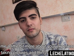 LecheLatinos.com - Handsome Latino takes a raw cock in his ass before getting paid