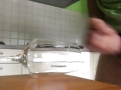 Cumshot in glass 2