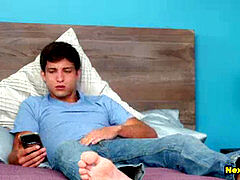 Step step-brother catches gay brother draining then plumbs him